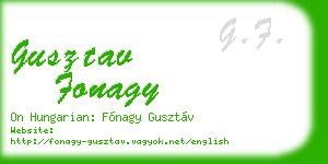 gusztav fonagy business card
