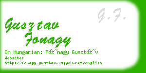 gusztav fonagy business card